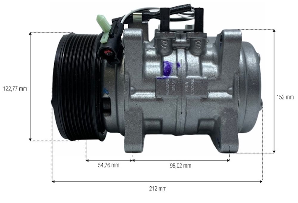 Compressor do Ar-condicionado Automotivo DENSO 10P15 Universal