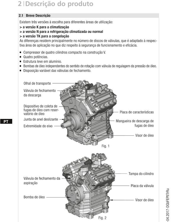 Descrição Detalhada do Compressor BOCK FK40